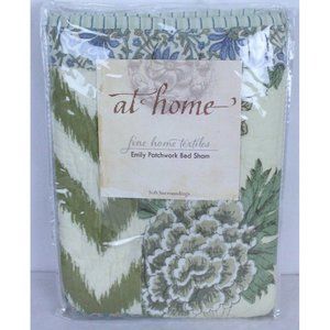 Soft Surroundings Emily Patchwork King Bed Pillow Sham Floral Muted 30 x 36"